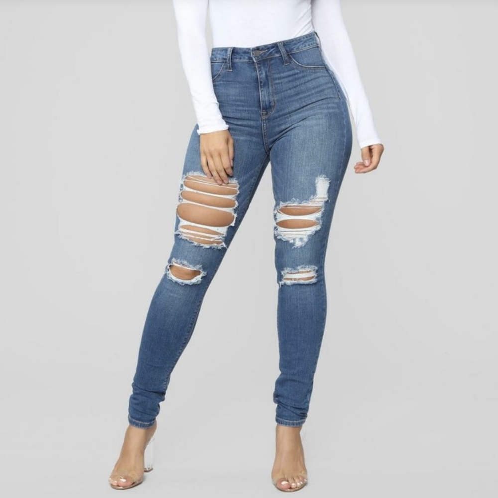 Main Squeeze High Rise Distressed Jeans